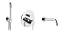 Система скрытого монтажа для ванны Bruma Leaf на 2 потока Set 167 130 1 CR-DoubleB, Chrome